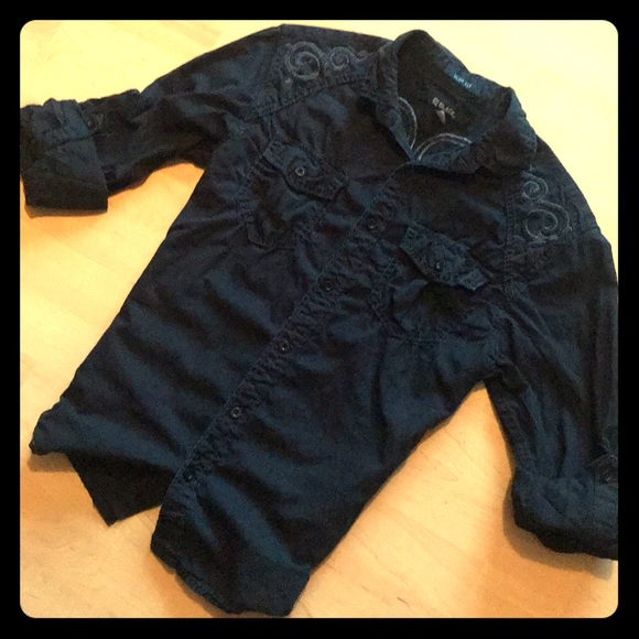 Carbon Black Button Down - Picture 1 of 3